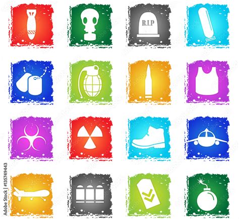 war symbols icon set Stock Vector | Adobe Stock