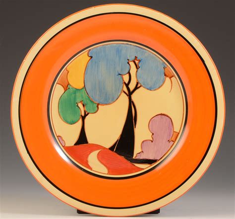 Stunning Clarice Cliff Blue Autumn Plate