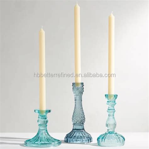 Blue Vintage Pressed Glass Taper Candle Holders Buy Glass Taper Holdersglass Taper Candle