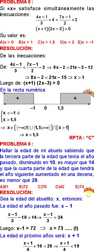 Inecuaciones Ejemplos Y Problemas Resueltos