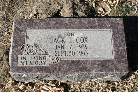 Jack Leroy Cox 1941 1963 Find a Grave äreminne