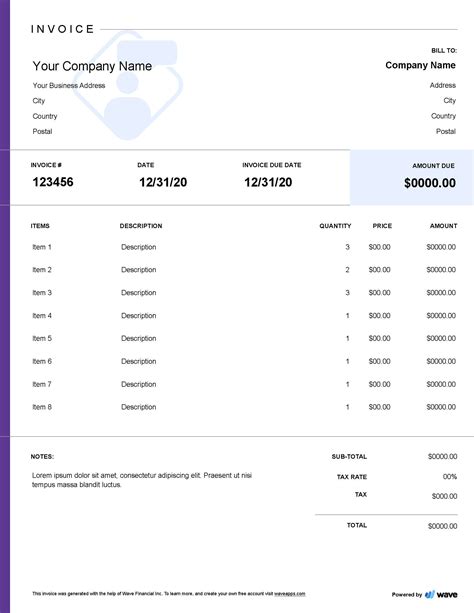 Consulting Services Invoice Template Excel