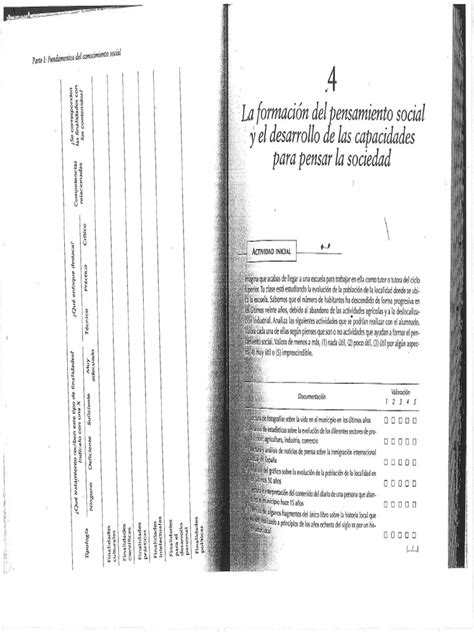 La Formación Del Pensamiento Social Y El Desarrollo De Las Capacidades