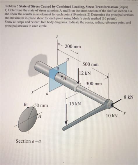 Solved Problem 5 State Of Stress Caused By Combined Loading Chegg