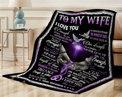 Customized To My Wife Blanket I Love You Enough To Fight For Etsy