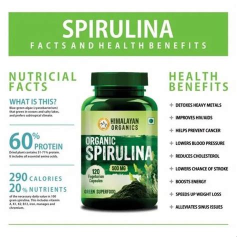 Himalayan Organics Spirulina Veg Capsules Non Prescription At Rs