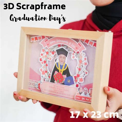 Kado Wisuda D Scrapframe Foto Pigura Custom Kado Wisuda Off