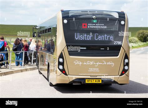 Stonehenge Shuttle Bus Coach To Ferry Tourists And Visitors From The