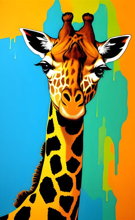 Download Giraffe Art Painting Royalty Free Stock Illustration Image