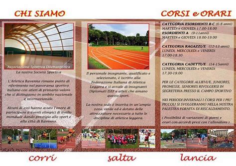 Ripartono I Corsi Di Atletica Leggera ATLETICA RAVENNA