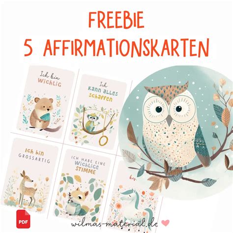 Tolle Affirmationskarten F R Kinder Handgezeichnet