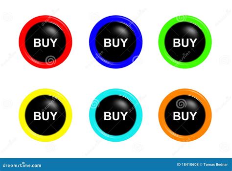 Colorful Set Of Buy Buttons Stock Illustration Illustration Of