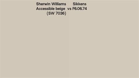 Sherwin Williams Accessible Beige SW 7036 Vs Sikkens F6 06 74 Side By