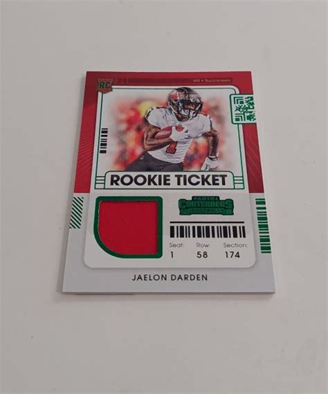 2021 Panini Contenders Rookie Ticket Jersey Green Relic Tampa Etsy Italia