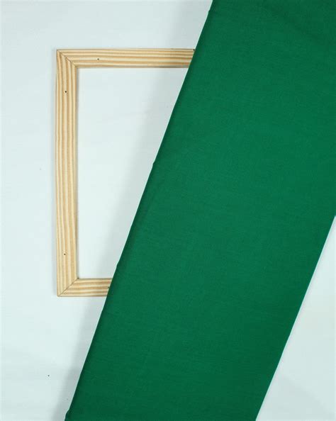 Plain Dark Green Cotton Cambric Fabric Sahni Fabs