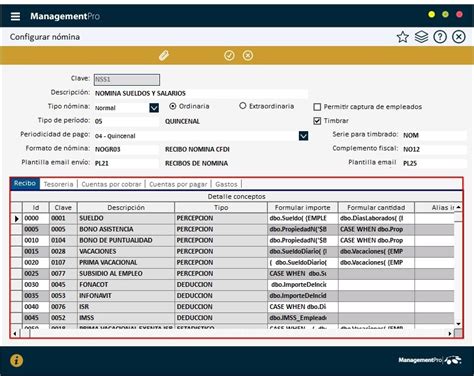 Nómina Configuración Sueldos Y Salarios