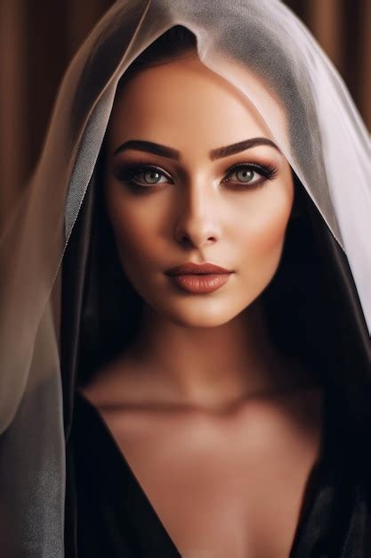 Premium Ai Image A Woman With A Veil On Her Head