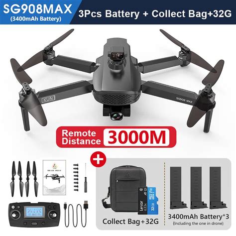 Buy ZLL SG908 Camera Drone 4K Professional SG908MAX RC Distance 3KM 3