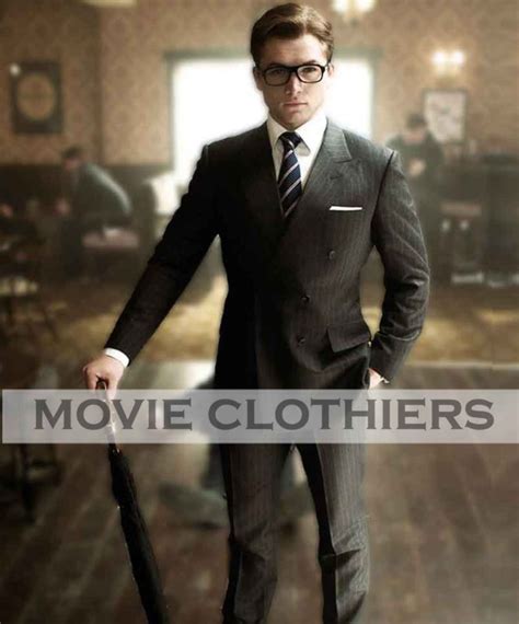 Double Breasted Taron Egerton Suit Kingsman Eggsy Suit