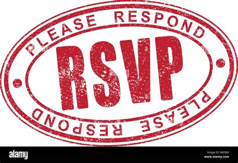 Rsvp Rubber Stamp Stock Vector Image And Art Alamy