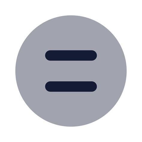 Equal Sign Circle Icon Bulk Rounded Hugeicons Pro