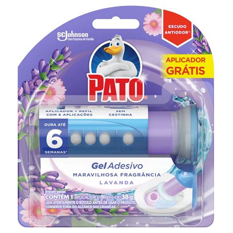 Refil Desodorizador Sanitário Pato Gel Adesivo Lavanda Únic