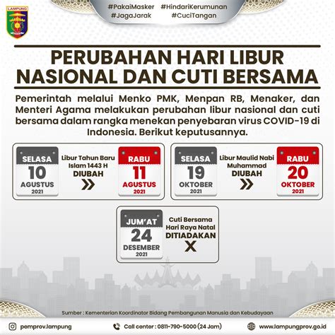 Perubahan Hari Libur Nasional Dan Cuti Bersama DISKOMINFOTIK PROVINSI