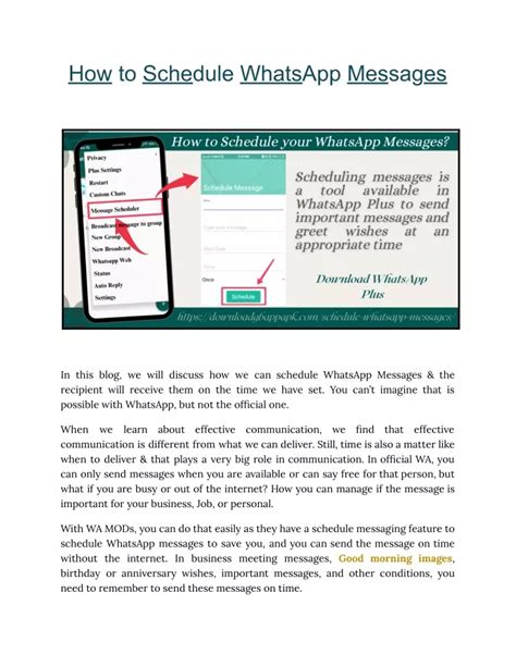 PPT How To Schedule WhatsApp Messages PowerPoint Presentation Free