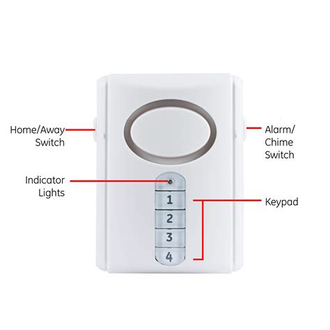 Ge Personal Security Alarm Kit Includes Deluxe Door Alarm With Keypad Activation And Window