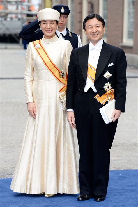 Crown Prince Naruhito And Crown Princess Masako Of Japan Smiled