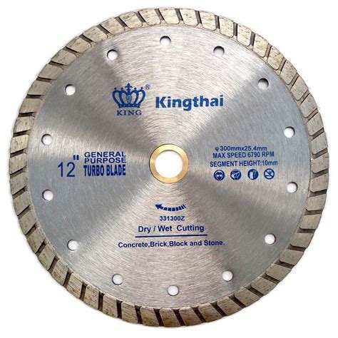 Kingthai Inch Concrete Turbo Rim Diamond Blade With Arbor