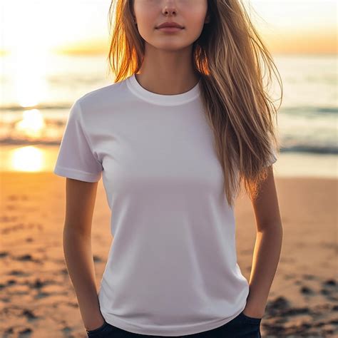 Aesthetic Clean TShirt Mockup Graphic Template Premium AI Generated Image