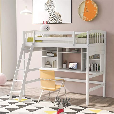 Loft Bed With Desk Townkiza