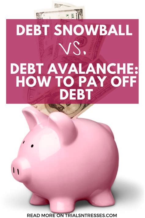 Debt Snowball Vs Debt Avalanche How To Pay Off Debt Trials N Tresses