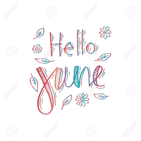 Hello June Hand Lettering Calligraphy Greeting Card Artofit