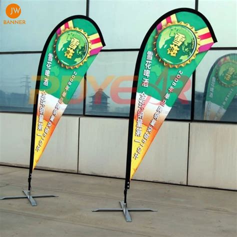 Custom Exhibition Flying Feather Teardrop Flag Banner Wind Beach Flag Banners Outdoor