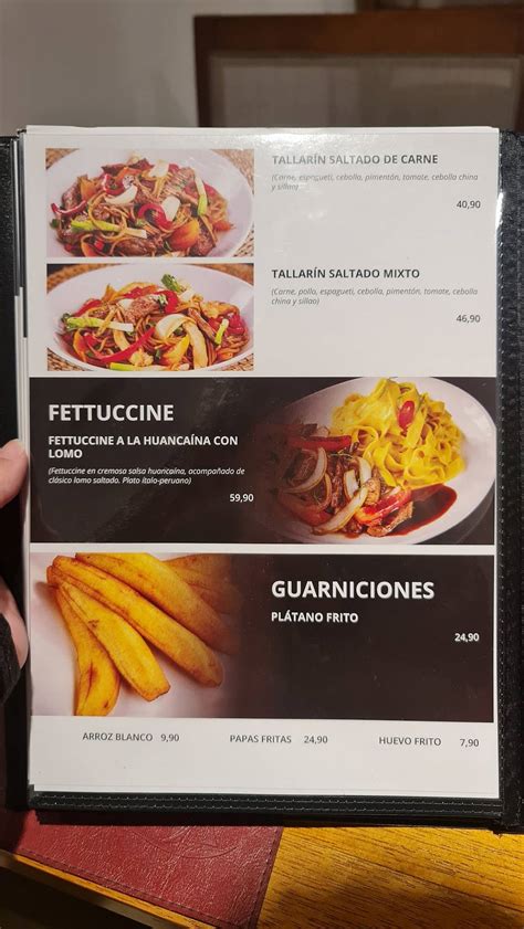 Menu em Rinconcito Peruano Morumbi restaurante São Paulo