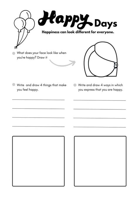 Free Printable Happiness Worksheet For Social And Emotional Learning