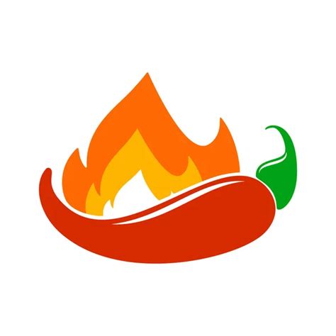 Vector Red Hot Chilli Pepper With Fire On White Background Stock Vector Image By ©myimagine