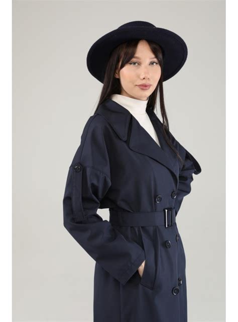 Navy Blue - Trench Coat