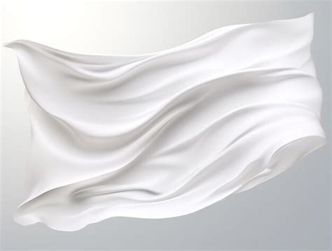 Maqueta De Bandera Blanca En Movimiento Vector Stock Al Estilo De