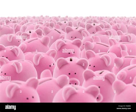 Large group of pink piggy banks Stock Photo - Alamy