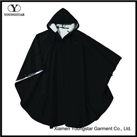 Recycled Pu Rain Poncho Breathable Waterproof Rip Stop Poncho Rip