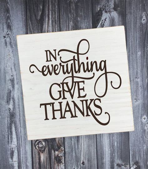 In Everything Give Thanks Thanksgiving Give Thanks Wood Etsy In