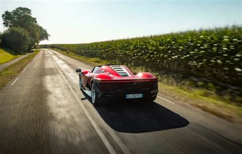 Wallpaper Ferrari Supercar Road Speed Daytona Back View Ferrari