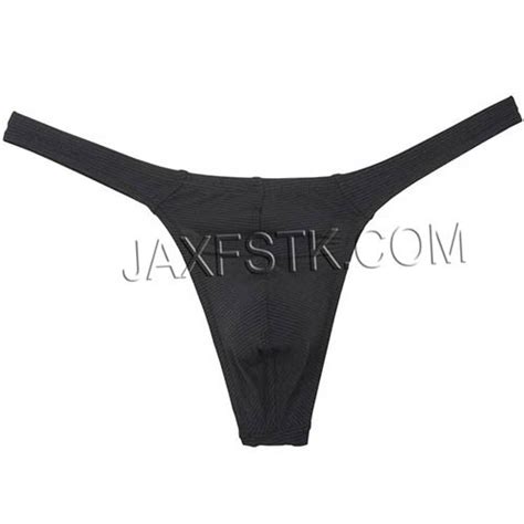 Sexy Ice Silk Tangas Mens Micro T Back Fabric Stretch Thong Sexy