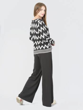 Chaleco Italiano Zig Zag Negro Bou S Store