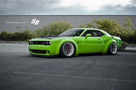 Liberty Walk Dodge Challenger Hellcat Goes Green