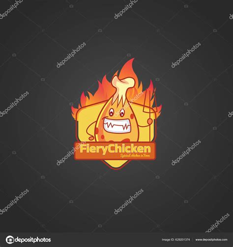 Fiery Chicken Vector Logo Design Stock Vector By F Digitals