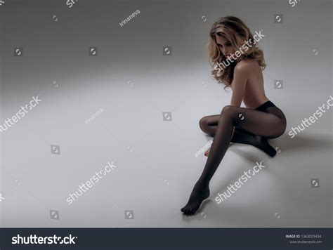 Beautiful Sexy Blonde Girl Posing Topless Stock Photo 1363029434 Shutterstock